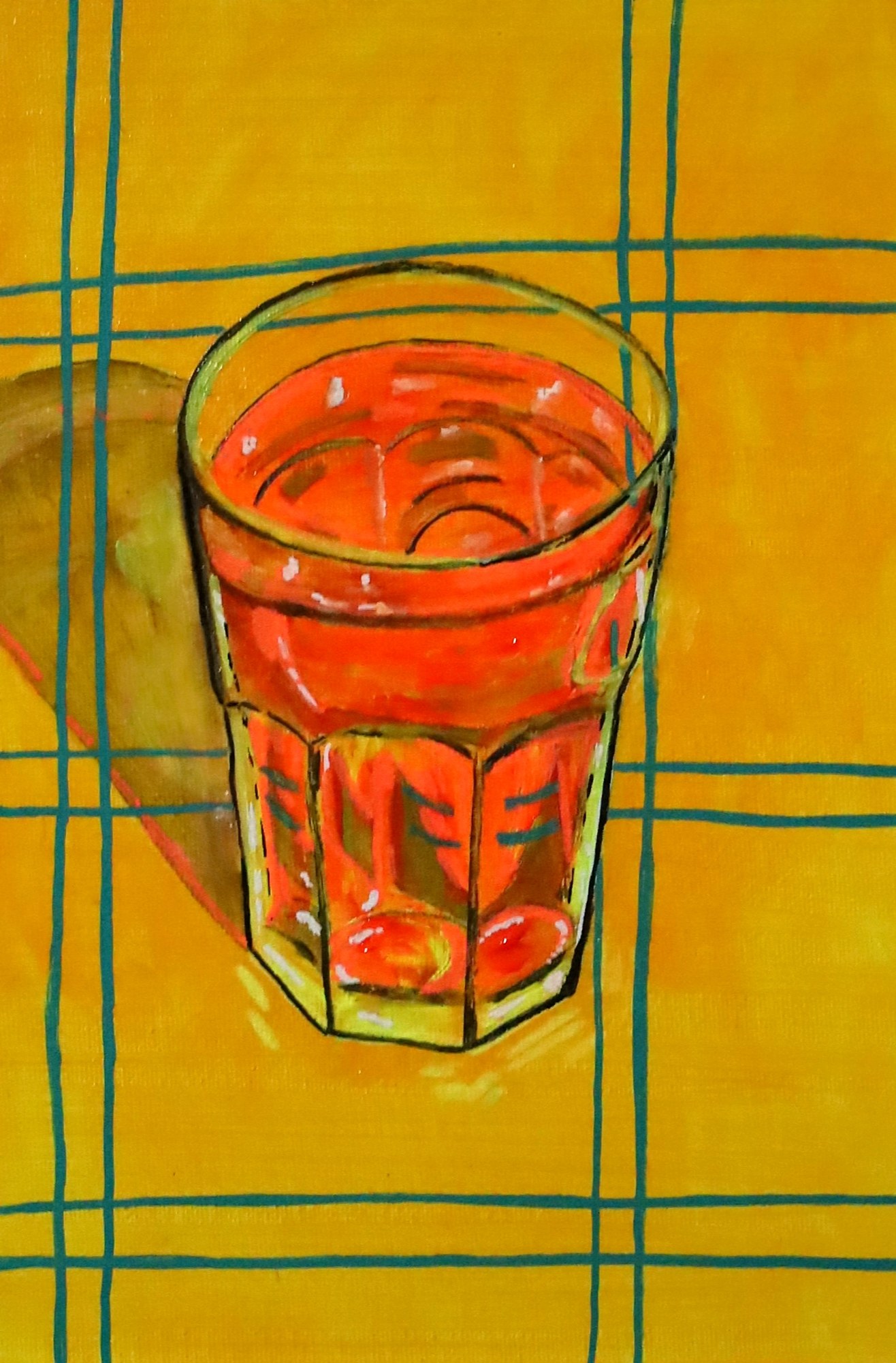 Agua contaminada, Iraya, 2024. Acrylic on canvas.