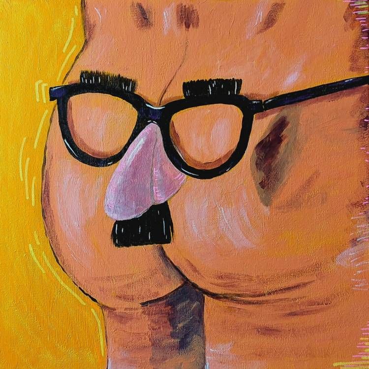 Culo cara, Iraya, 2024. Acrylic on canvas.