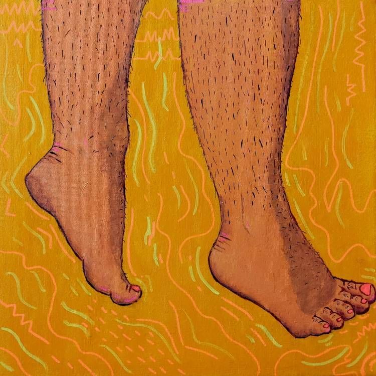 Vas muy mona, Iraya, 2024. Acrylic on canvas.